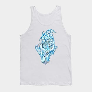 Blue tiger Tank Top